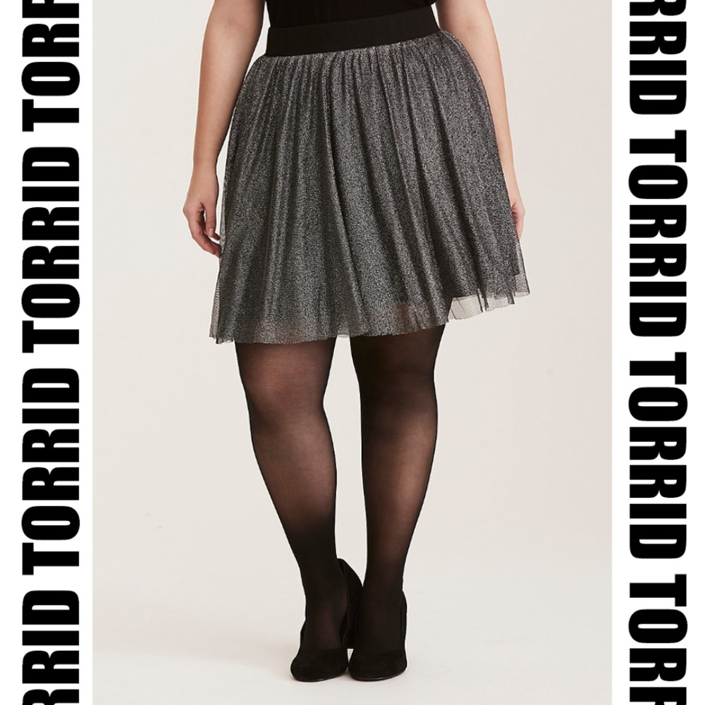 Torrid - Shimmer Tulle Challis Mini Skirt NWT